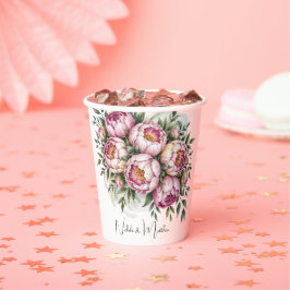 Hochzeitsfeier mit Picknick Pappbecher