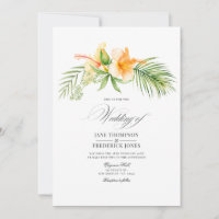 Hochzeitsfeier mit tropischem Flora