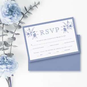 Hochzeitsfeier mit Vintagem Blumen RSVP Karte