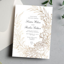 Hochzeitsfeier mit weißem und goldenem Blumenzaube