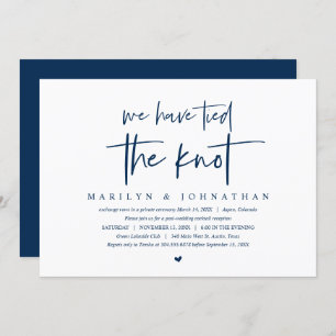 Hochzeitsfeier, modern, gebunden das Knoten Party Einladung