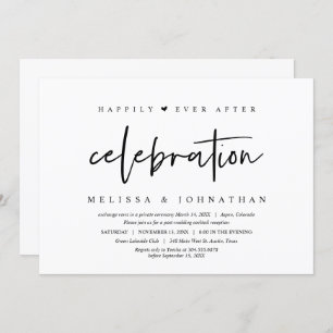 Hochzeitsfeier, modern, glücklich immer einladung