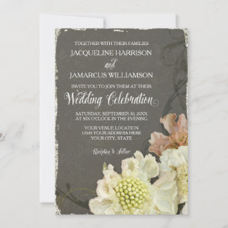 Hochzeitsfeier Moderne Painterly Fall Floral Einladung