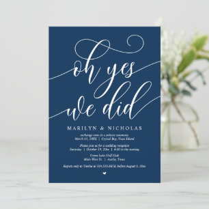 Hochzeitsfeier nach der Flucht, Oh Ja, wir haben e Einladung