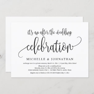 Hochzeitsfeier nach der Hochzeitsfeier Einladung