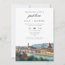 Hochzeitsfeier nach einer Flucht nach Florenz, Ita