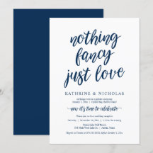 Hochzeitsfeier, nichts Extravagant, nur Liebe Invi