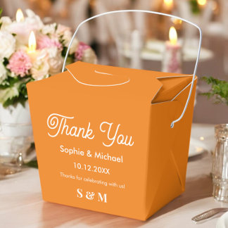 Hochzeitsfeier Orange Fall Bride Groom Geschenkschachtel