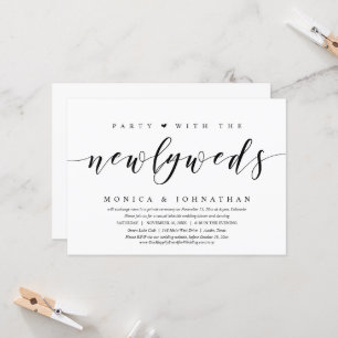 Hochzeitsfeier, Party mit den Neugeborenen Einladung