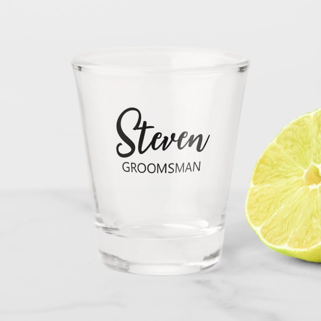 Hochzeitsfeier Personalisiertes Geschenk aus Shotg Schnapsglas (Vorderseite)