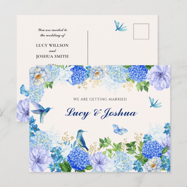 Hochzeitsfeier Postkarte (Vorne/Hinten)