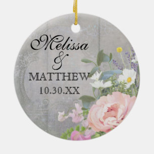 Hochzeitsfeier Rustikale Landzitter Blumenart Keramik Ornament