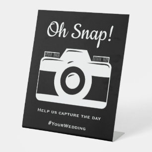 Hochzeitsfeier Social Media Foto Sockelschild