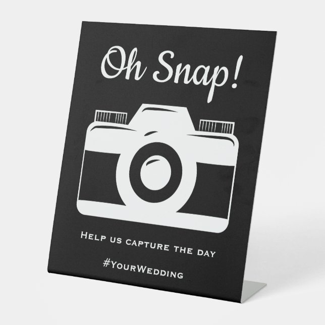 Hochzeitsfeier Social Media Foto Sockelschild (Vorderseite)