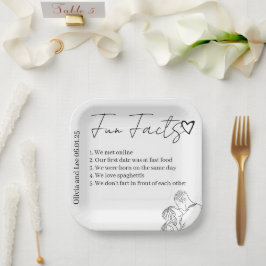 Hochzeitsfeier Spaß Fakten Name Hochzeit  Pappteller