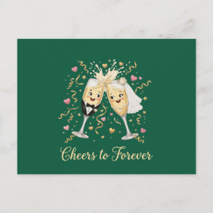 Hochzeitsfeier Toast Postkarte