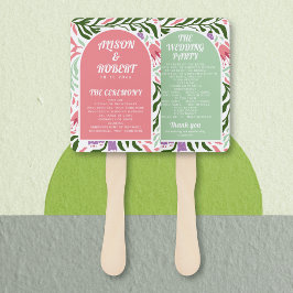 Hochzeitsfeier und Retro-Blume Fächer