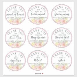 Hochzeitsfeier Vielen Dank für Ihre individuelle R Aufkleber