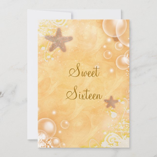 Hochzeitsfeier zum Thema Beach Einladung (Vorderseite)