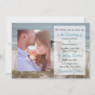Hochzeitsfeiern am Meer - ein Foto für Hochzeiten Einladung