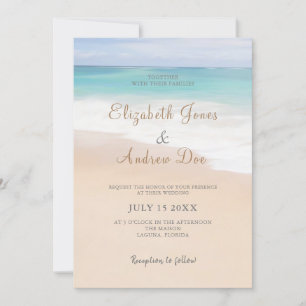 Hochzeitsfeiern am Strand/Hochzeit am Meer Einladung
