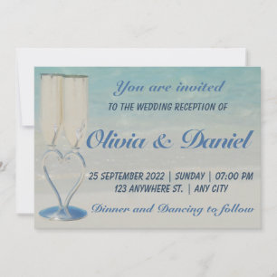 Hochzeitsfeiern am Zielstrand Save the Date
