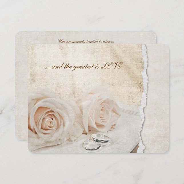 Hochzeitsfeiern auf Bibelwochenneuerung Einladung (Vorne/Hinten)