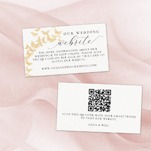 Hochzeitsfeiern auf der Website QR Code Goldbrille Begleitkarte
