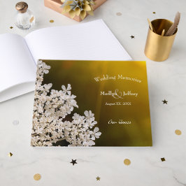Hochzeitsfeiern der Königin Anne's Lace Wildblume Gästebuch
