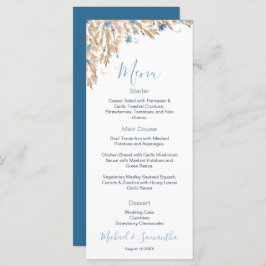 Hochzeitsfeiern für das blaue Land Menükarte