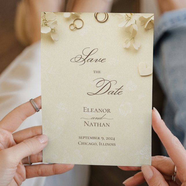 Hochzeitsfeiern im Frühjahr retten das Datum Einladung (Von Creator hochgeladen)