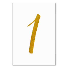 Hochzeitsfeiern (Imitate-Goldfolie) 1 Tischnummer