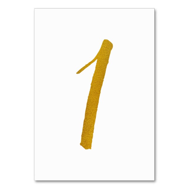 Hochzeitsfeiern (Imitate-Goldfolie) 1 Tischnummer (Vorderseite)