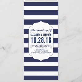 Hochzeitsfeiern in Navy und Weiß Programm