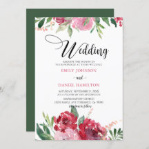 Hochzeitsfeiern in Rot Rot Rosa Grün