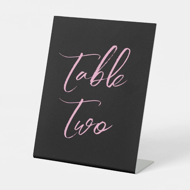 Hochzeitsfeiern in Schwarzwald - Tischnummern Sockelschild (Vorderseite)