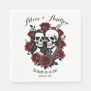 Hochzeitsfeiern in Skull - Rose Serviette