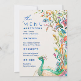 Hochzeitsfeiern: Menü Einladung