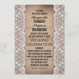 Hochzeitsfeiern mit antiken Spitzen und rustikalen Einladung