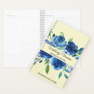 Hochzeitsfeiern mit blauem Flora Planer