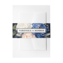 Hochzeitsfeiern mit blauem und düsterblütigem Rosa Einladungsbanderole