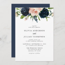 Hochzeitsfeiern mit blauer Rose und blauer Wasserf Einladung