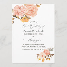 Hochzeitsfeiern mit Blütenfarbe Rosa und Gold Programm