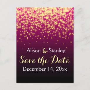 Hochzeitsfeiern mit brennenden Lichtern - Das Datu Ankündigungspostkarte