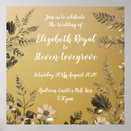 Hochzeitsfeiern mit glatter und leichter Blüte Poster