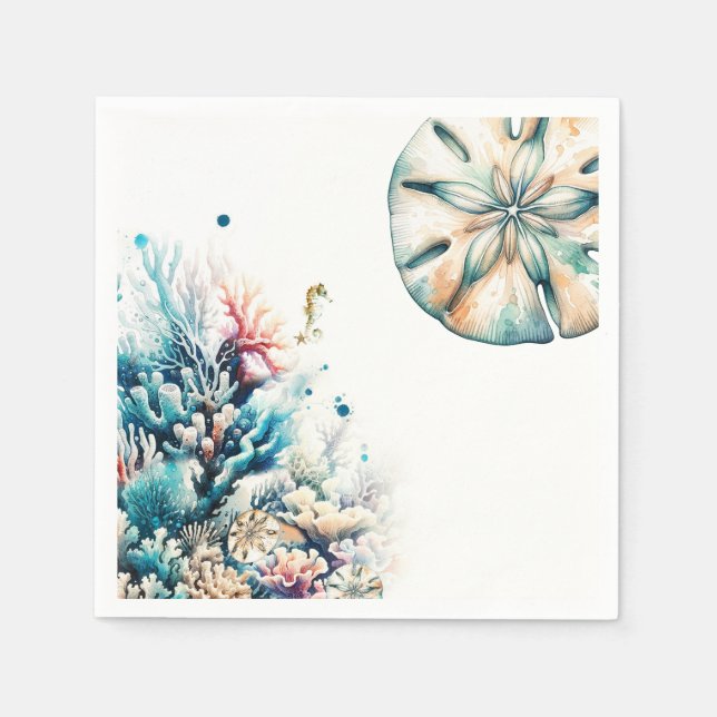 Hochzeitsfeiern mit Meeresschildkröten Serviette (Vorderseite)