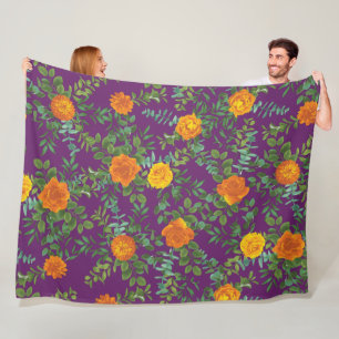 Hochzeitsfeiern mit Orangen und Lila Pflaumenblätt Fleecedecke