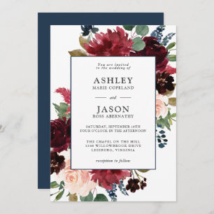 Hochzeitsfeiern mit Seestreitkräften, Burgund und  Einladung