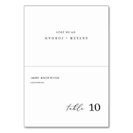 Hochzeitsfeiern mit Speisekarte und Platzkarte Tischnummer