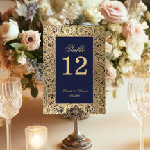 Hochzeitsfeiern mit Vintagem Gold in Navy Blue Ele